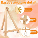 10 Pack 9 Inch Wood Easels,Art Craft Painting Easel,Table Top Easels for Painting, for Painting Party Displaying Canvases, Photos Mini Display Tripod Apply to Kids Artist Adults Students Etc CZWZ
