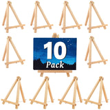 10 Pack 9 Inch Wood Easels,Art Craft Painting Easel,Table Top Easels for Painting, for Painting Party Displaying Canvases, Photos Mini Display Tripod Apply to Kids Artist Adults Students Etc CZWZ