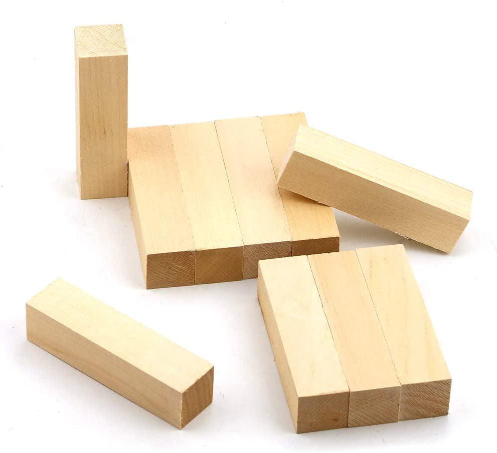12 Pack Basswood Blocks 4 X 1 X 1 Inches Premium Soft Wood Blocks for  Carving and Whittling