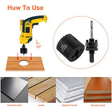 10 PCS 2 inch Desk Wire Cord Cable Grommets Hole Cover with Hole Saw Kit High Speed Bi-Metal Holesaw Drill Bits for Office PC Desk Cable Cord LepoHome