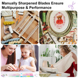 10 Pcs Small All Purpose Scissors, Stainless Steel Sharp Mini Detail Craft Scissors With Protective Cover, 3.5" Tiny for Embroidery, Paper Cutting, Sewing, Knitting, Crafting TaShow