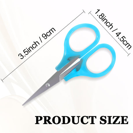 10 Pcs Small All Purpose Scissors, Stainless Steel Sharp Mini Detail Craft Scissors With Protective Cover, 3.5" Tiny for Embroidery, Paper Cutting, Sewing, Knitting, Crafting TaShow