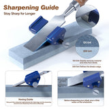 10 Pieces Wood Chisel Set, 1/4"~2" Woodworking Chisel Kit with Sharp CR-V 60 Steel Blades, Wooden Box, Honing Guide, Sharpening Stone for Carpenter Craftsman Woodworker Mount Jasper