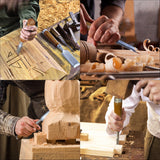 10 Pieces Wood Chisel Set, 1/4"~2" Woodworking Chisel Kit with Sharp CR-V 60 Steel Blades, Wooden Box, Honing Guide, Sharpening Stone for Carpenter Craftsman Woodworker Mount Jasper
