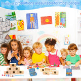 10 Sets Jewelry Box Painting 3.5x2x2.2inch Unpainted DIY Jewelry Box Unfinished Wood Treasure Chest with Paints Brushes Gem Stickers DIY Crafts Kits for Arts Party Favors Jewelry Gift Storage LIUBUJINGYING