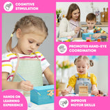 10 Sets Jewelry Box Painting Set for Kids with Stickers - Bulk Stockings & Birthday Goodie Bag Stuffer - Kids Party Favors Toy Return Gifts - Unfinished Wooden Treasure Boxes For Arts & Craft CRAFTY HAPPITOYS