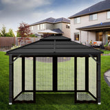 10' x 10' Gazebo Replacement Mosquito Netting, Gazebo Universal Netting Outdoor, 4-Panel Screen Walls Privacy Curtain for Outdoor Patio with Zipper ISAGAPOY ISAGAPOY