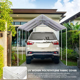 10 x 20 Ft Heavy Duty Carport Canopy Waterproof Canopy Cover with 40 Ball Bungees Cords,Waterproof & UV Protected and Easy Installation,Frame is Not Included KBOROVER