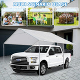 10 x 20 Ft Heavy Duty Carport Canopy Waterproof Canopy Cover with 40 Ball Bungees Cords,Waterproof & UV Protected and Easy Installation,Frame is Not Included KBOROVER
