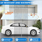 10 x 20 Ft Heavy Duty Carport Canopy Waterproof Canopy Cover with 40 Ball Bungees Cords,Waterproof & UV Protected and Easy Installation,Frame is Not Included KBOROVER