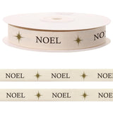 10 Yards Holy Noel Natural Cotton Ribbon for Crafting Sewing, 3/5 Inch Christmas Twill Tape Ribbons for Gift Wrapping, Religious Holy Family Ribbons for Hair Bow Accessories CHMOART