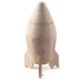 10.5" Wooden Rocket Ship Birdhouse by Make Market - Unfinished Hanging Birdhouse Made of 100% Wood, Outdoor Nesting Boxes - Bulk 8 Pack Make Market