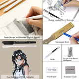 100-Pack Art Supplies for Adults Teens Kids Beginners, Artist Drawing Supplies Sketching Kit, Drawing Pencils Set with Gift Business Case, Diverse Swemos