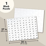 100-Piece DIY Make Your Own Jigsaw Puzzle Kit, Bulk Large Blank Puzzles to Draw on for Guest Book, Wedding, Party, Anniversary, Kids Birthday, Juvale