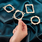 100-Pieces 48~64Mm Undyed Wood Photo Frame Pendants Wooden Cutout Unfinished Necklace or Earrings Jewelry etc WoodArtSupply