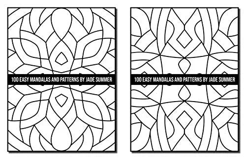 100 Easy Mandalas and Patterns: A Mandala Coloring Book for Adults with Fun, Simple, and Relaxing Coloring Pages (Easy Coloring Books) WoodArtSupply