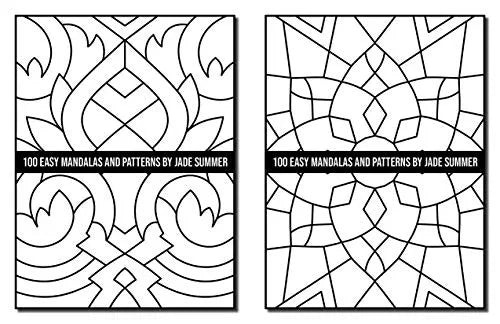 100 Easy Mandalas and Patterns: A Mandala Coloring Book for Adults with Fun, Simple, and Relaxing Coloring Pages (Easy Coloring Books) WoodArtSupply