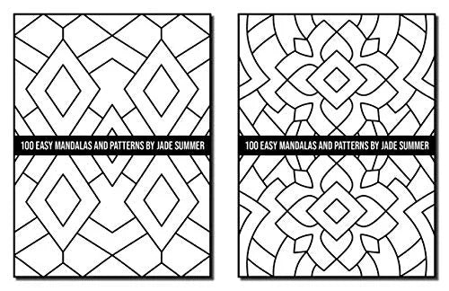 100 Easy Mandalas and Patterns: A Mandala Coloring Book for Adults with Fun, Simple, and Relaxing Coloring Pages (Easy Coloring Books) WoodArtSupply