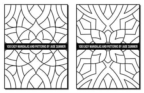 100 Easy Mandalas and Patterns: A Mandala Coloring Book for Adults with Fun, Simple, and Relaxing Coloring Pages (Easy Coloring Books) WoodArtSupply