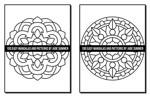 100 Easy Mandalas and Patterns: A Mandala Coloring Book for Adults with Fun, Simple, and Relaxing Coloring Pages (Easy Coloring Books) WoodArtSupply