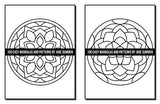 100 Easy Mandalas and Patterns: A Mandala Coloring Book for Adults with Fun, Simple, and Relaxing Coloring Pages (Easy Coloring Books) WoodArtSupply