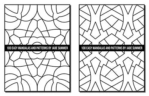 100 Easy Mandalas and Patterns: A Mandala Coloring Book for Adults with Fun, Simple, and Relaxing Coloring Pages (Easy Coloring Books) WoodArtSupply