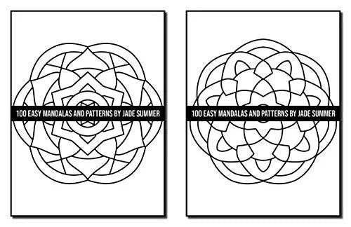 100 Easy Mandalas and Patterns: A Mandala Coloring Book for Adults with Fun, Simple, and Relaxing Coloring Pages (Easy Coloring Books) WoodArtSupply