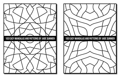 100 Easy Mandalas and Patterns: A Mandala Coloring Book for Adults with Fun, Simple, and Relaxing Coloring Pages (Easy Coloring Books) WoodArtSupply