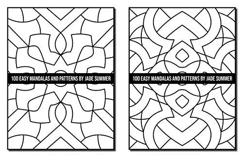 100 Easy Mandalas and Patterns: A Mandala Coloring Book for Adults with Fun, Simple, and Relaxing Coloring Pages (Easy Coloring Books) WoodArtSupply