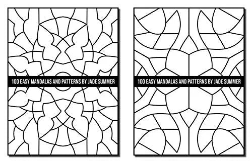 100 Easy Mandalas and Patterns: A Mandala Coloring Book for Adults with Fun, Simple, and Relaxing Coloring Pages (Easy Coloring Books) WoodArtSupply