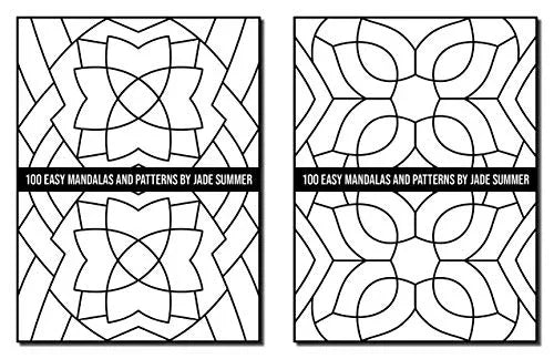 100 Easy Mandalas and Patterns: A Mandala Coloring Book for Adults with Fun, Simple, and Relaxing Coloring Pages (Easy Coloring Books) WoodArtSupply
