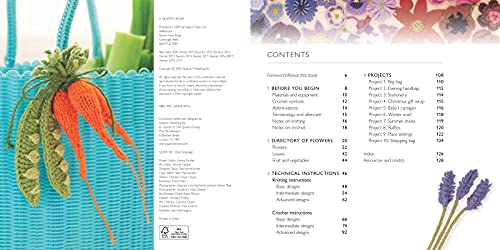 100 Flowers to Knit & Crochet: A collection of beautiful blooms for embellishing clothes, accessories, cushionsand throws WoodArtSupply