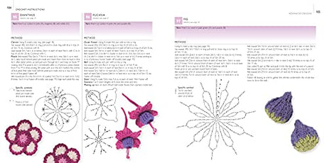 100 Flowers to Knit & Crochet: A collection of beautiful blooms for embellishing clothes, accessories, cushionsand throws WoodArtSupply