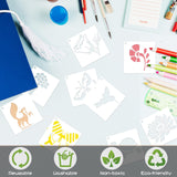 100 Pieces Stencil for Painting,3 Inch Flower Stencils DIY Craft Animal Reusable Template Paint Stencils for Painting on Wood, Crafts, Wall Home Decor NIKOMIE