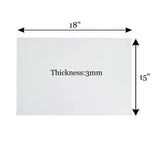 100 Sheets，15" x 18" x 3mm，3D Embroidery Puffy Foam Backing Paper (White) Tiger-Hoo