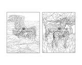 100 Wildlife Scenes: An Adult Coloring Book Featuring 100 Most Beautiful Wildlife Scenes with Animals, Birds and Flowers from Oceans, Jungles, Forests and Savannas WoodArtSupply