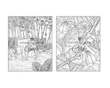 100 Wildlife Scenes: An Adult Coloring Book Featuring 100 Most Beautiful Wildlife Scenes with Animals, Birds and Flowers from Oceans, Jungles, Forests and Savannas WoodArtSupply