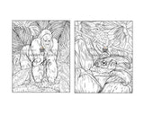 100 Wildlife Scenes: An Adult Coloring Book Featuring 100 Most Beautiful Wildlife Scenes with Animals, Birds and Flowers from Oceans, Jungles, Forests and Savannas WoodArtSupply