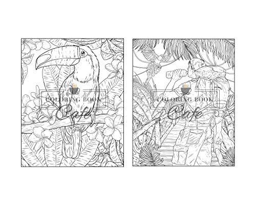 100 Wildlife Scenes: An Adult Coloring Book Featuring 100 Most Beautiful Wildlife Scenes with Animals, Birds and Flowers from Oceans, Jungles, Forests and Savannas WoodArtSupply