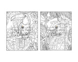 100 Wildlife Scenes: An Adult Coloring Book Featuring 100 Most Beautiful Wildlife Scenes with Animals, Birds and Flowers from Oceans, Jungles, Forests and Savannas WoodArtSupply