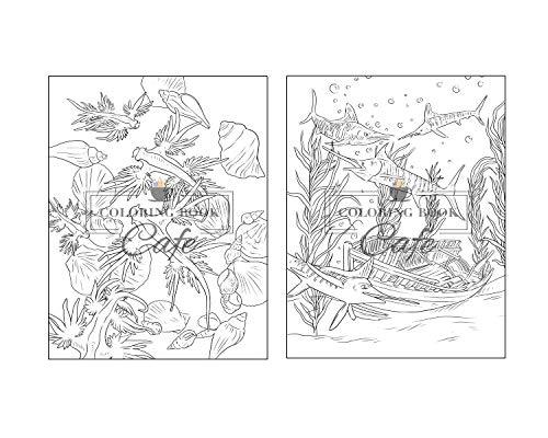 100 Wildlife Scenes: An Adult Coloring Book Featuring 100 Most Beautiful Wildlife Scenes with Animals, Birds and Flowers from Oceans, Jungles, Forests and Savannas WoodArtSupply