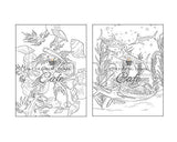 100 Wildlife Scenes: An Adult Coloring Book Featuring 100 Most Beautiful Wildlife Scenes with Animals, Birds and Flowers from Oceans, Jungles, Forests and Savannas WoodArtSupply