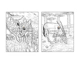 100 Wildlife Scenes: An Adult Coloring Book Featuring 100 Most Beautiful Wildlife Scenes with Animals, Birds and Flowers from Oceans, Jungles, Forests and Savannas WoodArtSupply