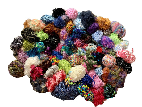 100 yrds 10 Colors Fiber for Embellishments Assorted Novelty Yarn, 10 yrds per Color (mix2) JL