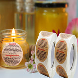 1000 Pcs Warning Labels, 1.5 Inch Safety Stickers for Candle Making DIY Jars, Brown XYSMZM