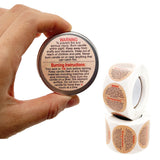 1000 Pcs Warning Labels, 1.5 Inch Safety Stickers for Candle Making DIY Jars, Brown XYSMZM