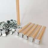 1000 PCS Wick Clip for Candle Making Wood Wick Holder Base Universal Wood Wick Clips Wooden Wicks Bases Metal Candle Wick Holders (Square) Harnico