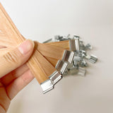 1000 PCS Wick Clip for Candle Making Wood Wick Holder Base Universal Wood Wick Clips Wooden Wicks Bases Metal Candle Wick Holders (Square) Harnico