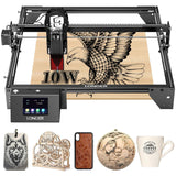 10000mW Laser Engraver, Laser Engraving Machine10W Output Power, Engraving Area 400x400mm, Application Program Offline Control, Suitable for Beginners to Carve and Cut Wood, Metal, and Glass. ALLADINBOX