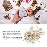 1000PCS Unfinished Wooden Moon Star Ornaments, Christmas Wooden Moon Star Blank Wooden Slices Mini Moon Star Ornament for DIY Making HERCHR